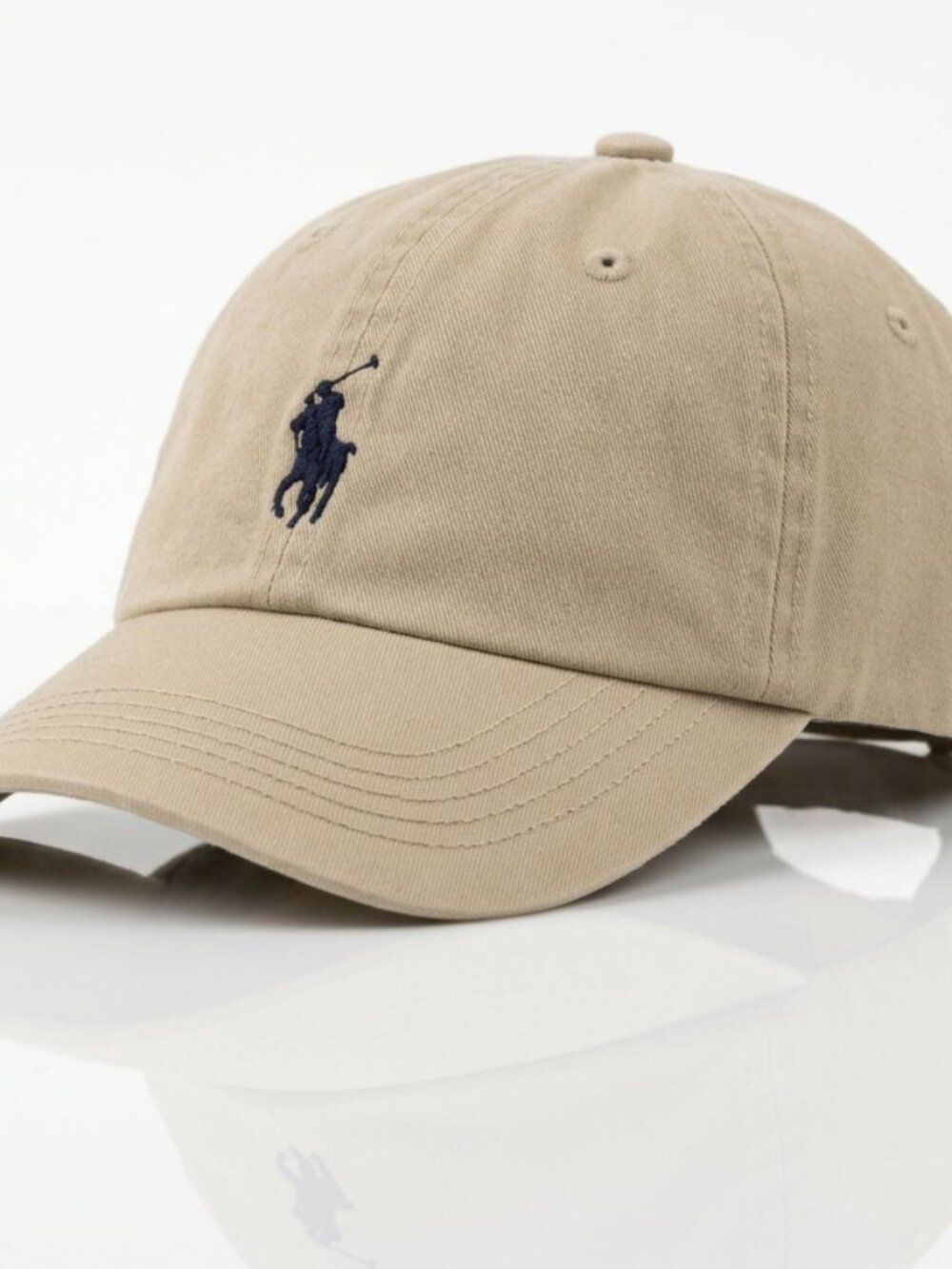Polo Ralph Lauren Beige Cotton Chino Ball Cap Pony Logo NWT